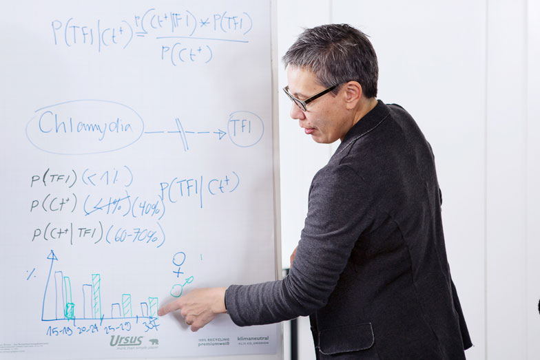 Study program, Prof. Nicola Low on whiteboard teaching