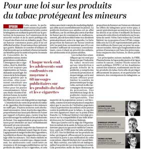 Screenshot of article in le temps