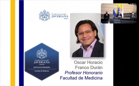 Director of ISPM made Honorary Professor by Pontificia Universidad Javeriana
