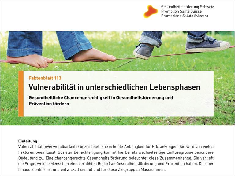 Screenshot factsheet vulnerability across lifecourse