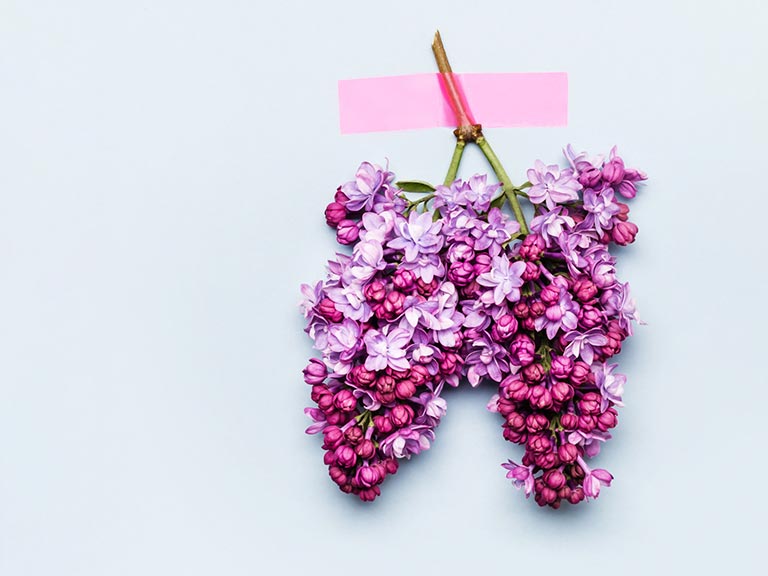 symbolic flower lung shape picture