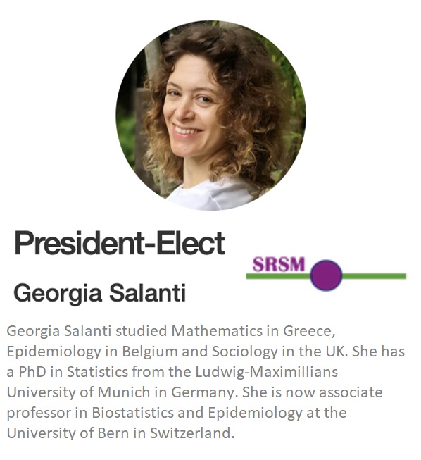 Georgia Salanti was elected president of the Society for Research Synthesis Methodology.